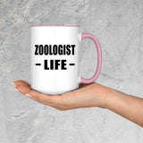 Zoologist Life - 15oz Accent Mug Pink