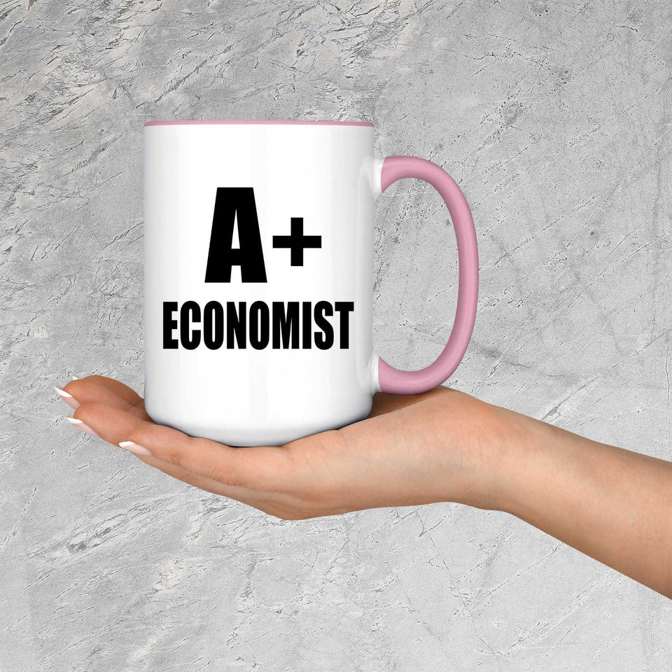 A+ Economist - 15oz Accent Mug Pink
