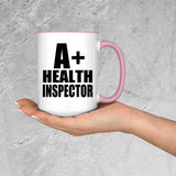 A+ Health Inspector - 15oz Accent Mug Pink