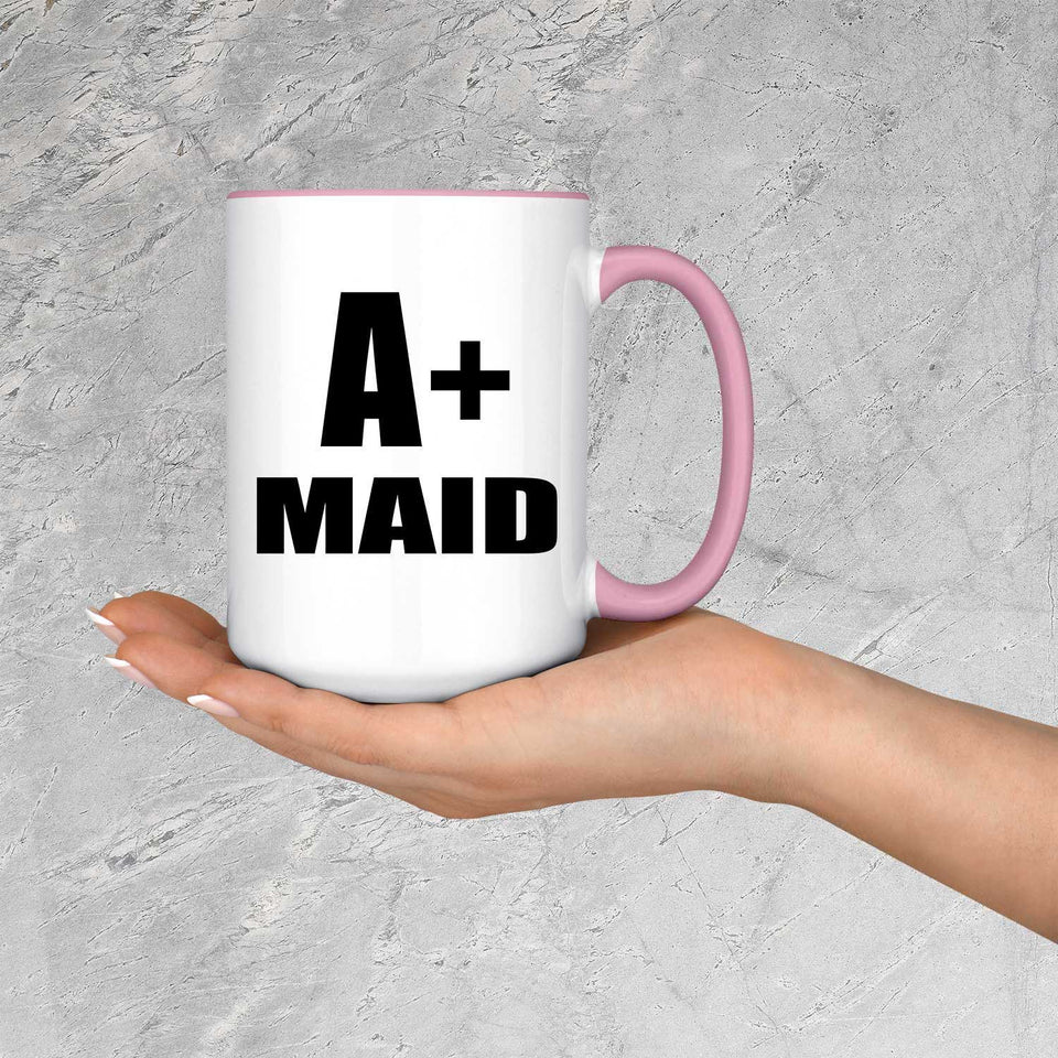 A+ Maid - 15oz Accent Mug Pink