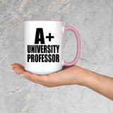 A+ University Professor - 15oz Accent Mug Pink
