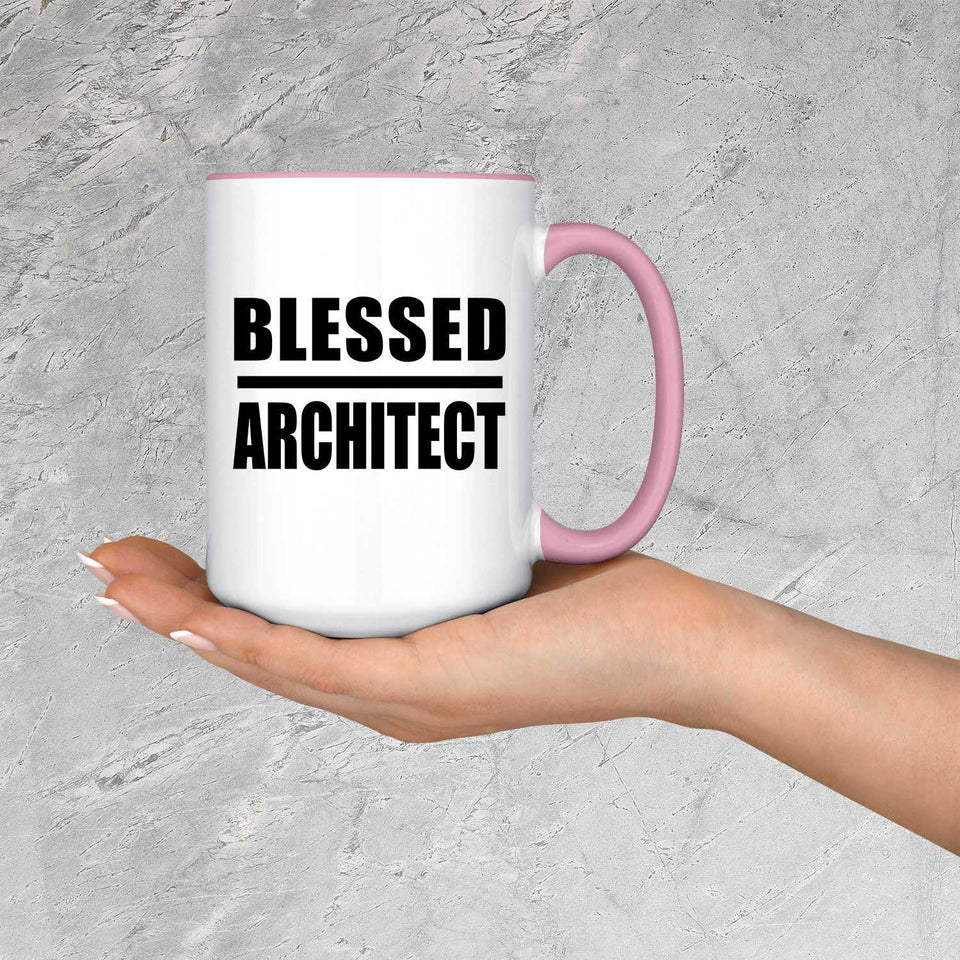 Blessed Architect - 15oz Accent Mug Pink