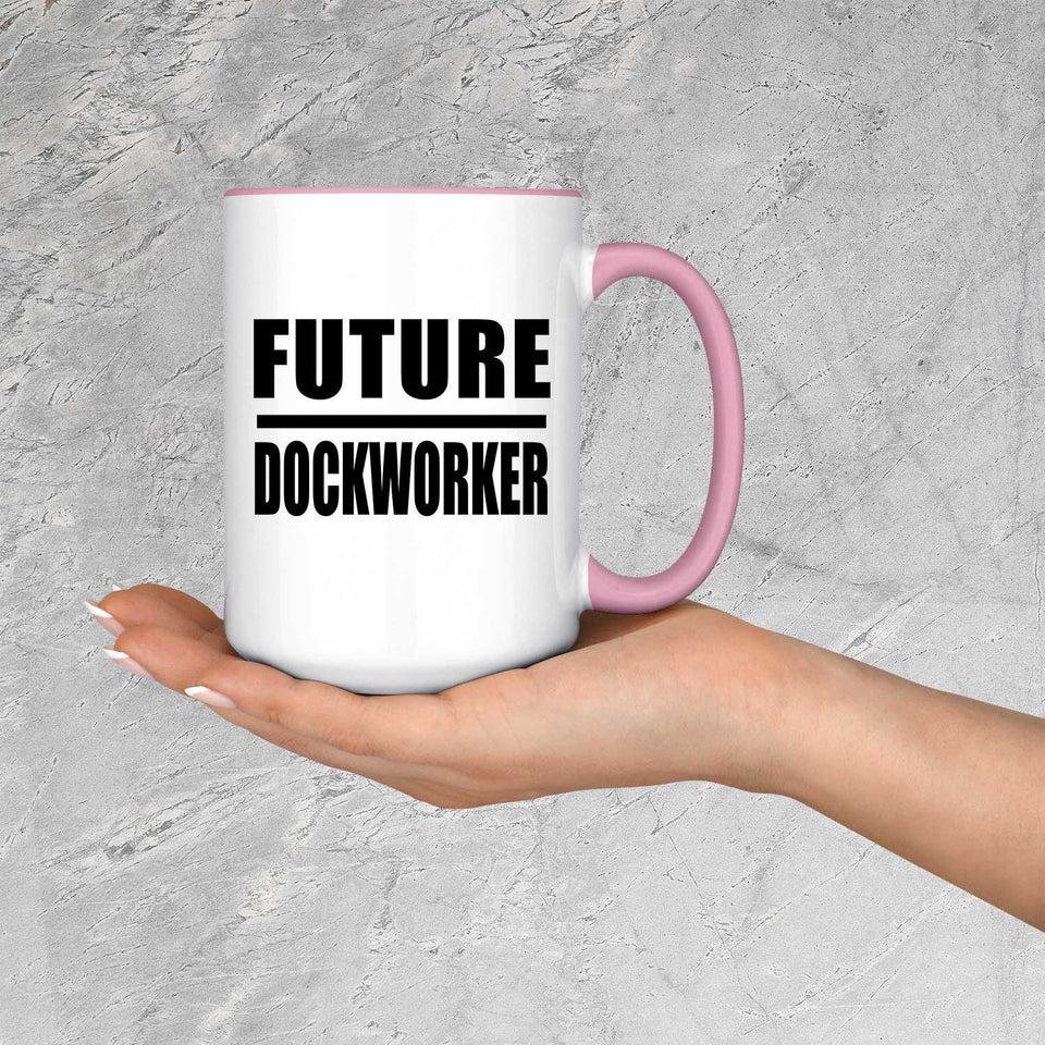 Future Dockworker - 15oz Accent Mug Pink