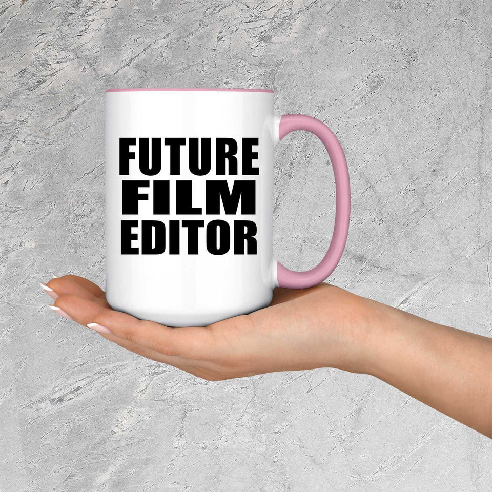 Future Film Editor - 15oz Accent Mug Pink