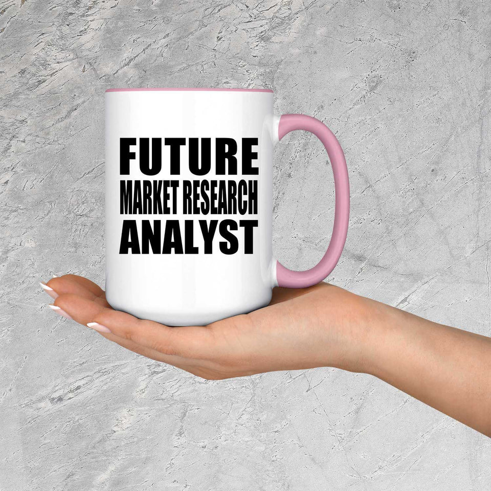 Future Market Research Analyst - 15oz Accent Mug Pink
