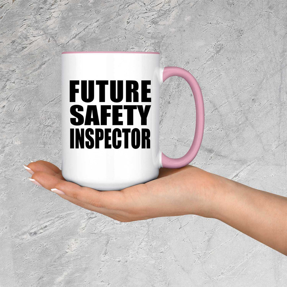 Future Safety Inspector - 15oz Accent Mug Pink