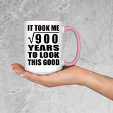 30th Birthday Took Square Root of 900 Years To Look Good - 15oz Accent Mug Pink