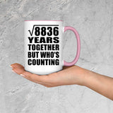 94th Anniversary Square Root of 8836 Years Who's Counting - 15oz Accent Mug Pink
