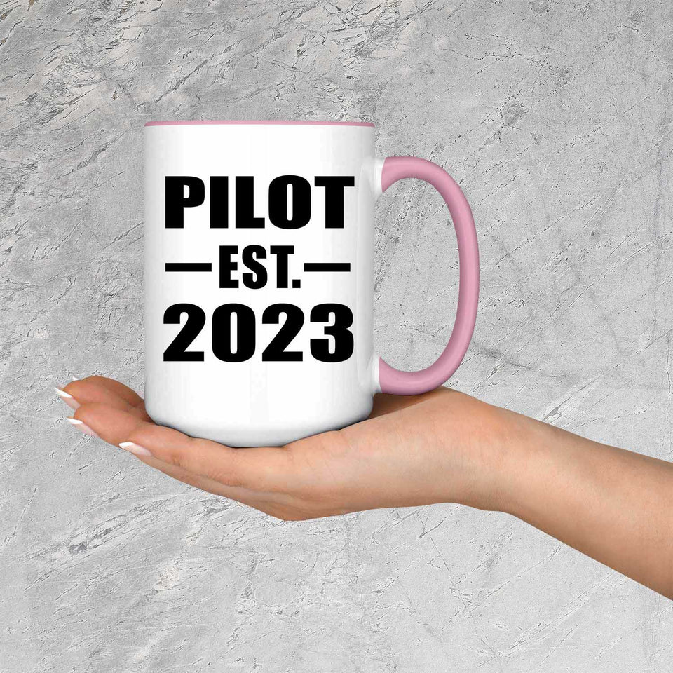 Pilot Established EST. 2023 - 15oz Accent Mug Pink