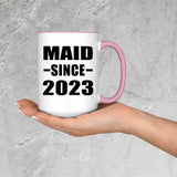 Maid Since 2023 - 15oz Accent Mug Pink