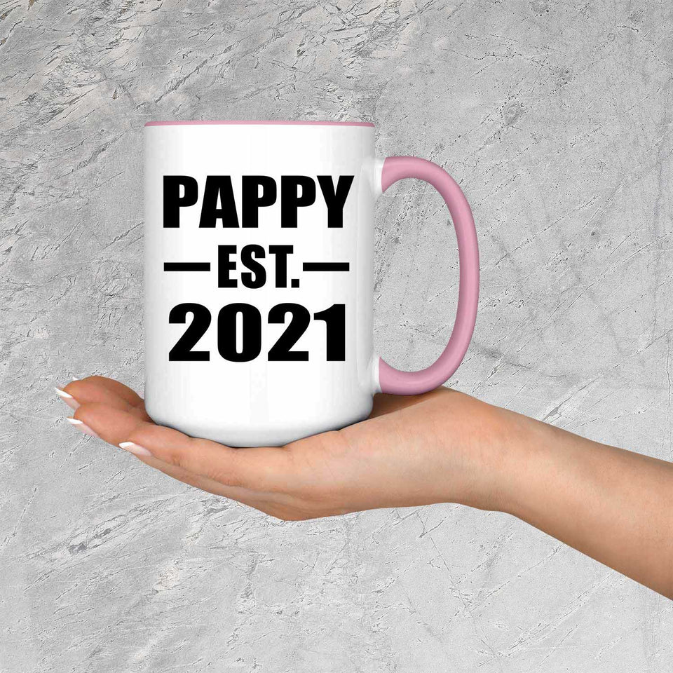 Pappy Established EST. 2021 - 15oz Accent Mug Pink