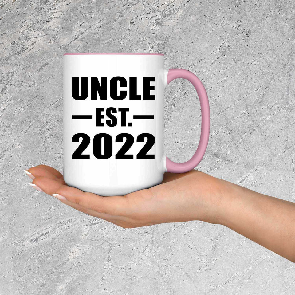 Uncle Established EST. 2022 - 15oz Accent Mug Pink
