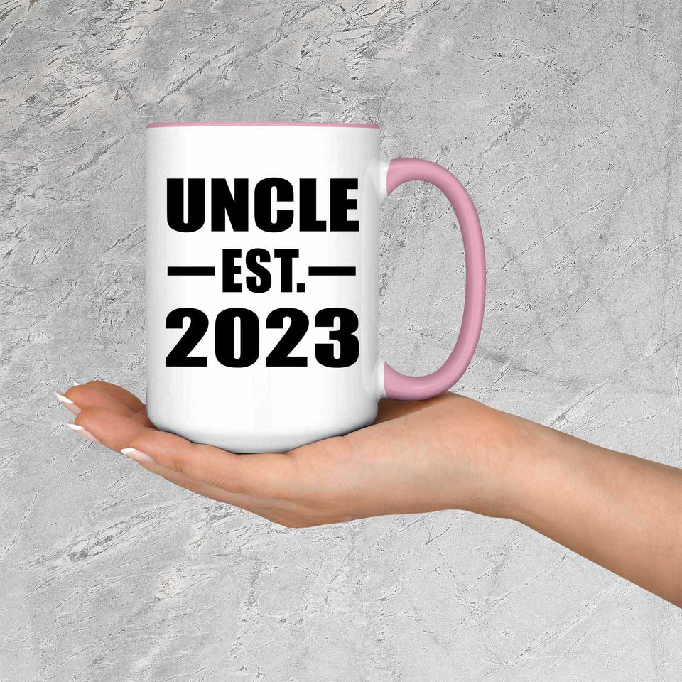 Uncle Established EST. 2023 - 15oz Accent Mug Pink