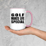 Golf Makes Life Special - 15oz Accent Mug Pink