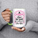 Grandmother Is An Angel Takes You Under Her Wings - 15oz Accent Mug Green