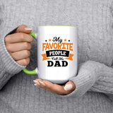 My Favorite People Call Me Dad - 15oz Accent Mug Green