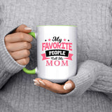 My Favorite People Call Me Mom - 15oz Accent Mug Green