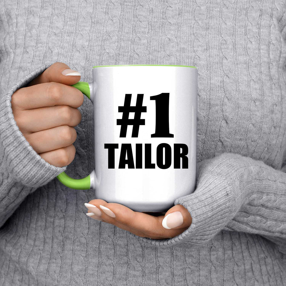Number One #1 Tailor - 15oz Accent Mug Green