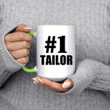Number One #1 Tailor - 15oz Accent Mug Green