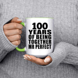 100th Anniversary 100 Years Of Being Mr Perfect - 15oz Accent Mug Green