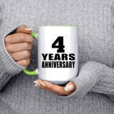 4th Anniversary 4 Years Anniversary - 15oz Accent Mug Green