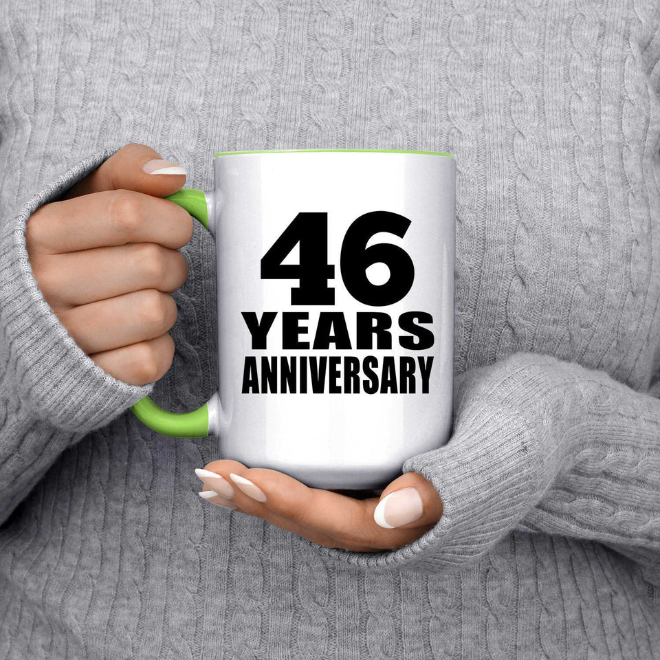 46th Anniversary 46 Years Anniversary - 15oz Accent Mug Green