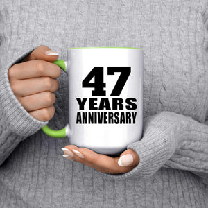 47th Anniversary 47 Years Anniversary - 15oz Accent Mug Green