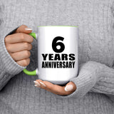 6th Anniversary 6 Years Anniversary - 15oz Accent Mug Green