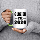 Glazier Established EST. 2020 - 15oz Accent Mug Green