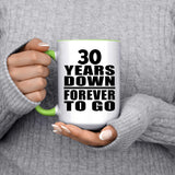 30th Anniversary 30 Years Down Forever to Go - 15oz Accent Mug Green