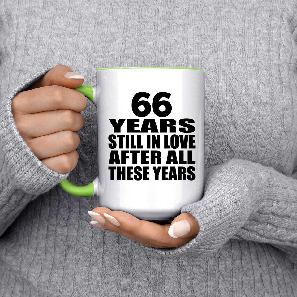 66th Anniversary 66 Years Still In Love After These Years - 15oz Accent Mug Green
