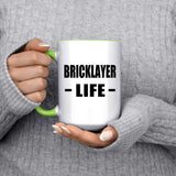 Bricklayer Life - 15oz Accent Mug Green
