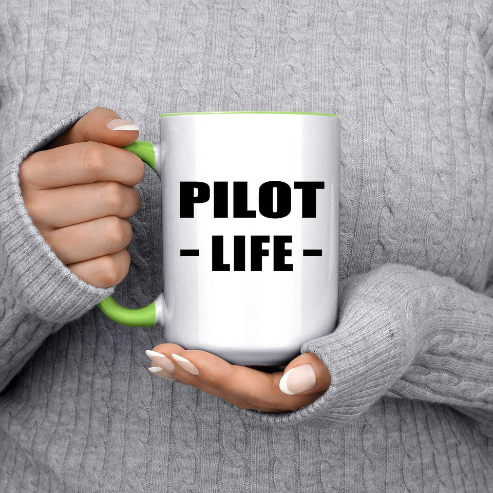 Pilot Life - 15oz Accent Mug Green