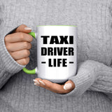 Taxi Driver Life - 15oz Accent Mug Green