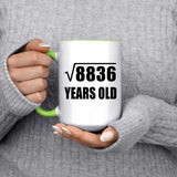 94th Birthday Square Root of 8836 Years Old - 15oz Accent Mug Green