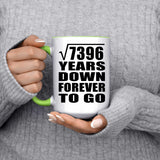 86th Anniversary Square Root of 7396 Years Down Forever To Go - 15oz Accent Mug Green