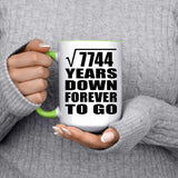 88th Anniversary Square Root of 7744 Years Down Forever To Go - 15oz Accent Mug Green