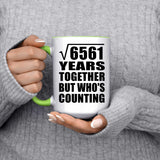 81st Anniversary Square Root of 6561 Years Who's Counting - 15oz Accent Mug Green