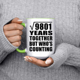 99th Anniversary Square Root of 9801 Years Who's Counting - 15oz Accent Mug Green