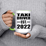 Taxi Driver Established EST. 2022 - 15oz Accent Mug Green