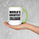 World's Greatest Colleague - 15oz Accent Mug Green