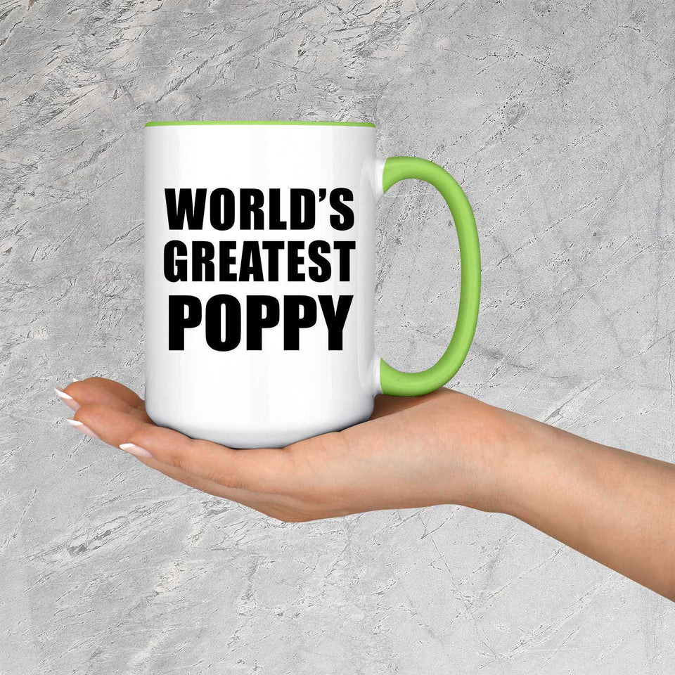 World's Greatest Poppy - 15oz Accent Mug Green