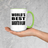 World's Best Daughter In Law - 15oz Accent Mug Green