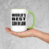 World's Best Son In Law - 15oz Accent Mug Green