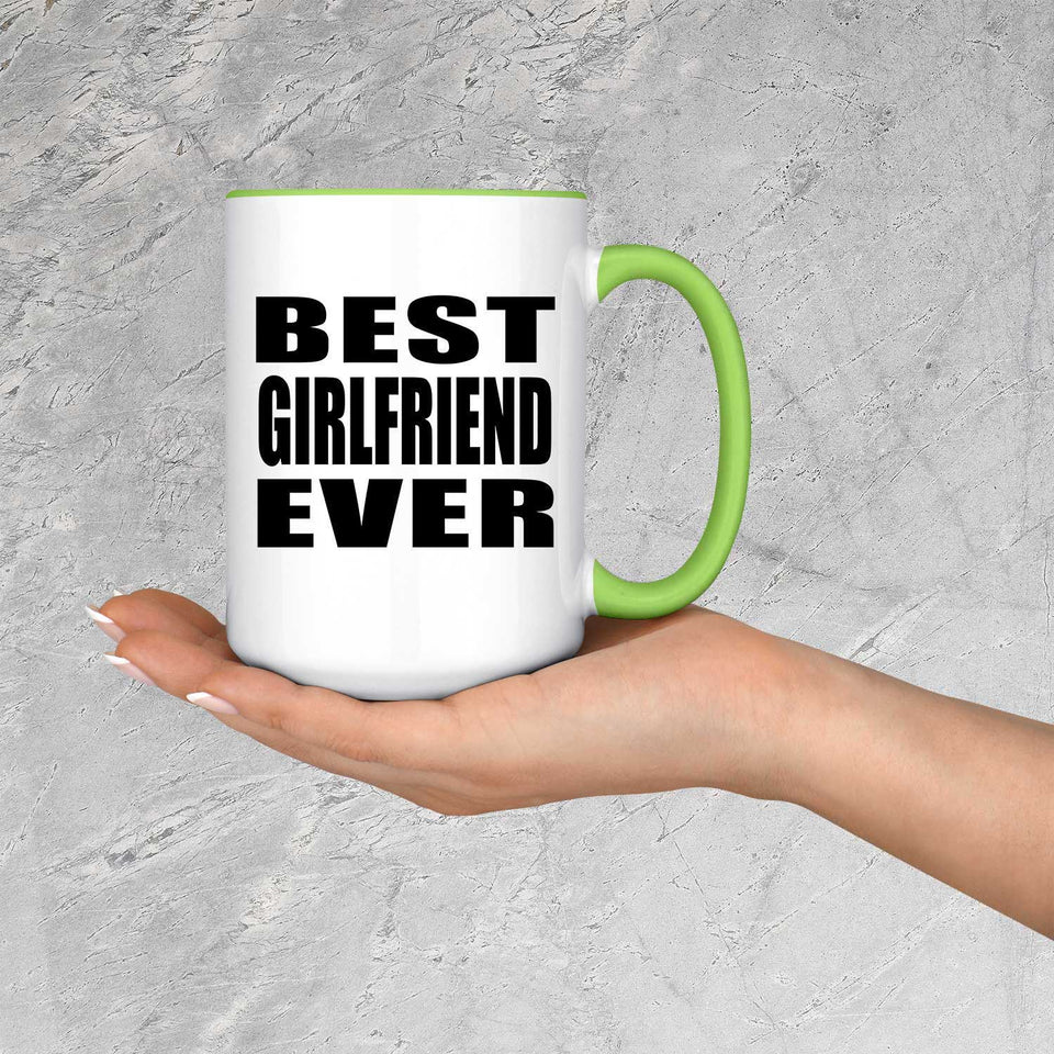 Best Girlfriend Ever - 15oz Accent Mug Green