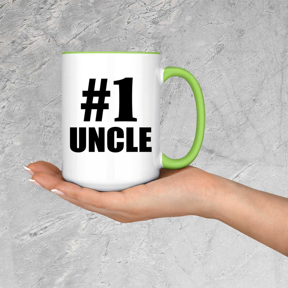 Number One #1 Uncle - 15oz Accent Mug Green