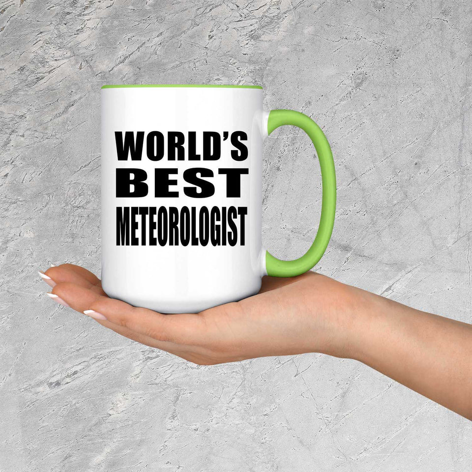 World's Best Meteorologist - 15oz Accent Mug Green
