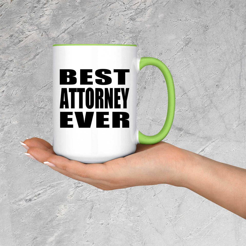Best Attorney Ever - 15oz Accent Mug Green
