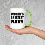 World's Greatest Navy - 15oz Accent Mug Green