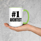 Number One #1 Architect - 15oz Accent Mug Green
